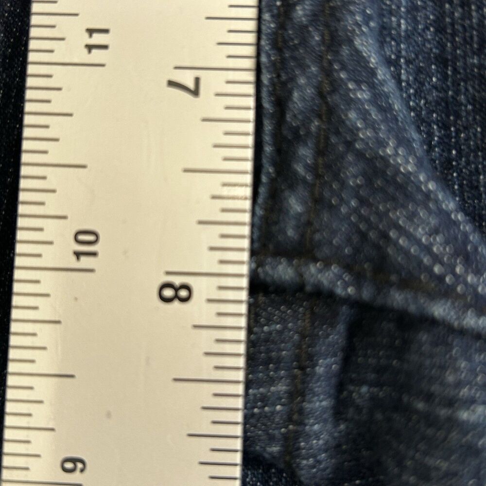Jz Jeans Y2K Women's Blue Dark Wash Skinny Jeans Size 11 Low Rise Rhinestone - Picture 14 of 15